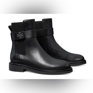 NIB TORY BURCH Women's Double T Buckled Chelsea Boots